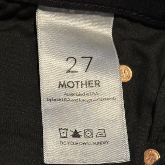MOTHER DENIM THE RASCAL ANKLE SNIPPET IN BLACKBIRD SIZE 27 - Picture 9 of 10